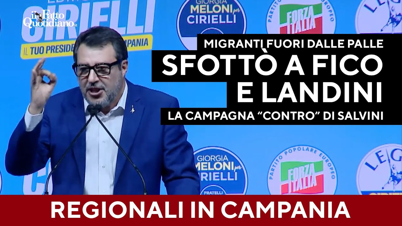 Sfottò a Fico e Landini, la campagna contro di Salvini che ripete: "Migranti fuori dalle palle"