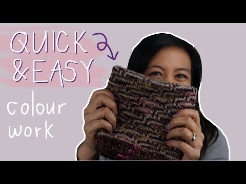 MOSAIC KNITTING FOR BEGINNERS | Easy colourwork | A slipped stitch knitting tutorial