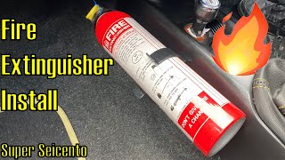 How To Install A Fire Extinguisher In A Car! [Super Seicento]