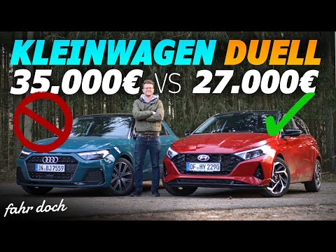 SOVIEL UNTERSCHIED? Audi A1 30 TFSI vs Hyundai i20 1.0 T-GDI 48V Vergleich | Fahr doch