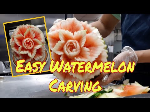 Watermelon Carving | Fruit Art Design | Easy Watermelon Carving for Beginners