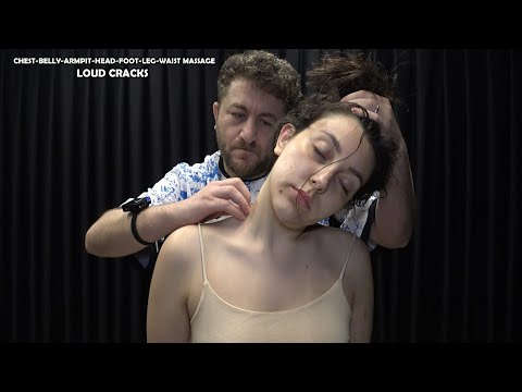 FOR LADY • DEEP SLEEP FULL BODY MASSAGE + CRACKS + ASMR head,armpit,chest,belly,foot & Body massage