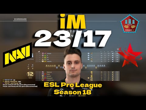 CSGO POV NAVI iM (23/17) vs 5yclone (Mirage) @ ESL Pro League Season 18