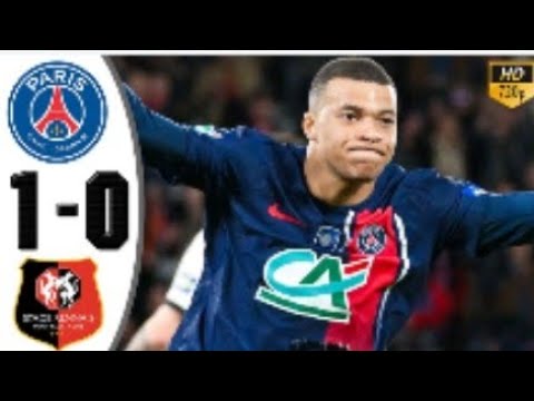 PSG vs Rennes 1-0 football highlights HD 2024