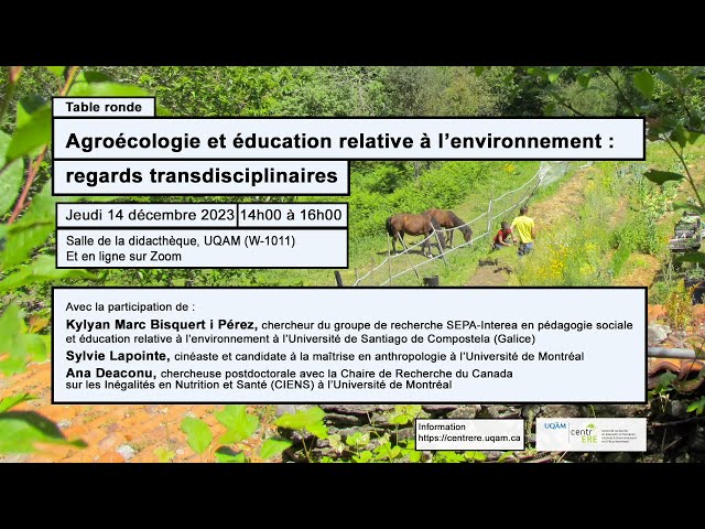Agroécologie et ERE: regards transdisciplinaires