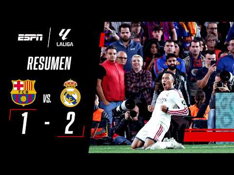 DOBLETE AGÓNICO DE MBAPPÉ PARA LLEVARSE EL CLÁSICO | Barcelona 1-2 Real Madrid | RESUMEN