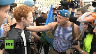 Russia: Gay activist is attacked by paratroopers on national holiday