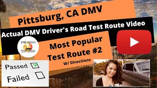 *ACTUAL TEST ROUTE* Pittsburg DMV Driving Training Course #2 Behind Wheel Driver's License Education