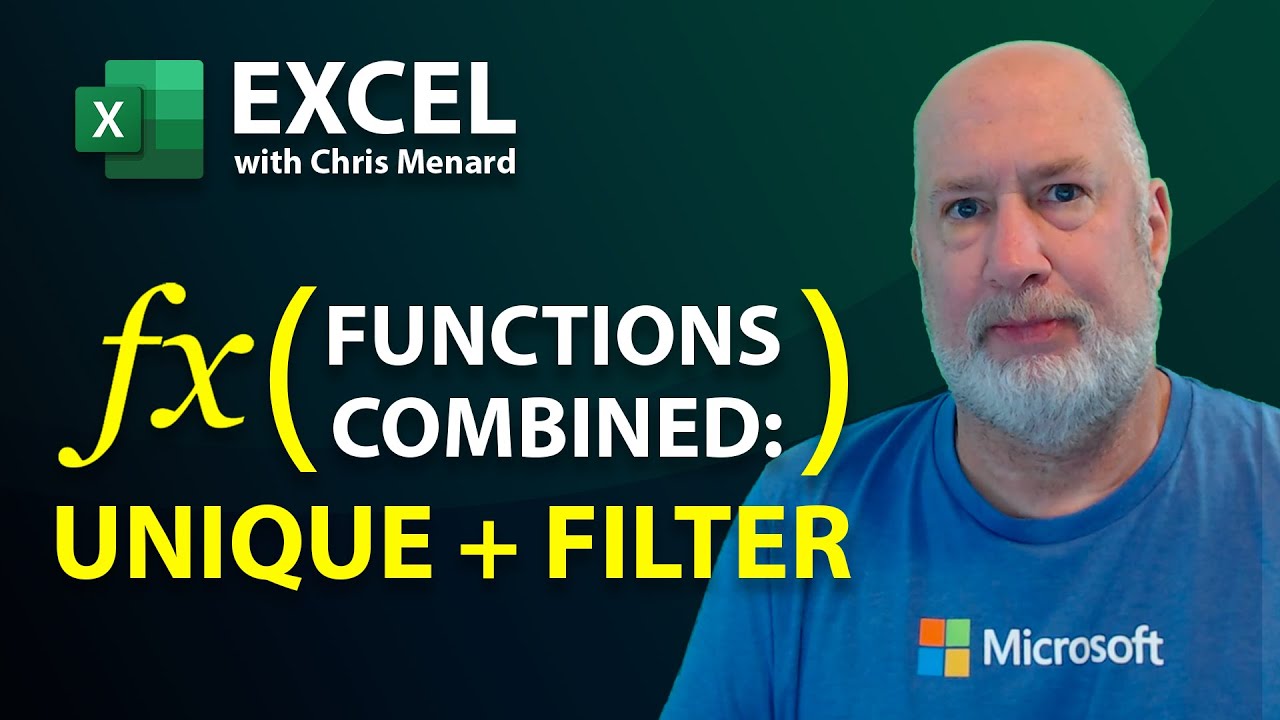 Gabungkan fungsi UNIQUE dan FILTER di Excel.