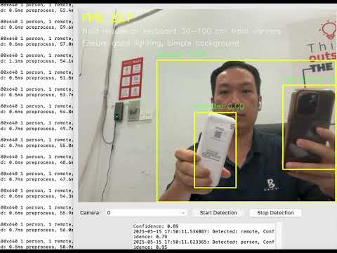 Motion detection and object identification demonstration