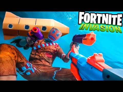 FORTNITE BATTLE ROYAL IRL - Fortnite Season 7 Underwater Box Fort
