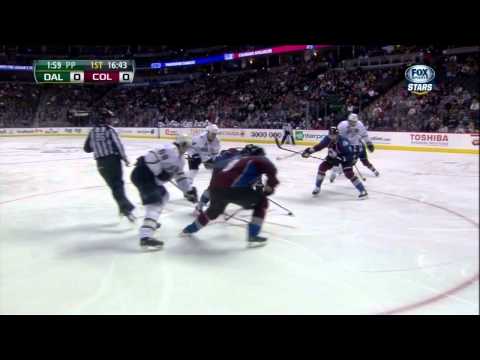 Semyon Varlamov robs Eric Nystrom in 1st Mar 20 2013 Dallas Stars vs Colorado Avalanche NHL Hockey
