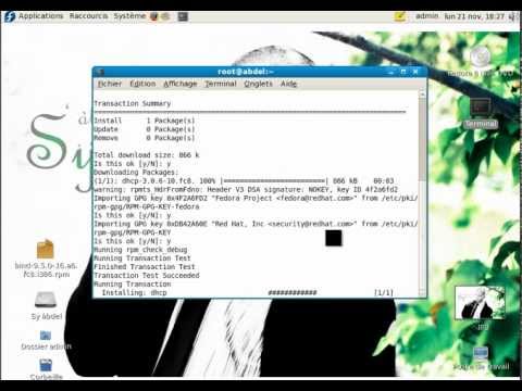 comment installer dhcp sous fedora