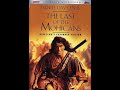 Opening To The Last Of The Mohicans 1999 DVD 2001 Reprint HQ