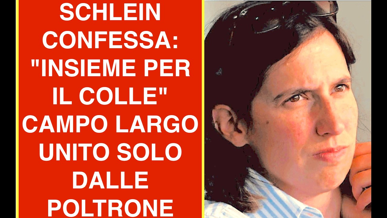 SCHLEIN CONFESSA: "INSIEME PER IL COLLE" CAMPO LARGO UNITO SOLO DALLE POLTRONE