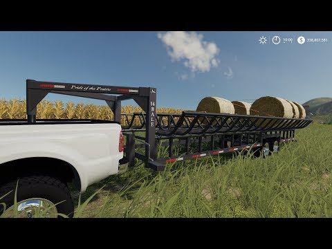 Farming Simulator 19 Prairie Bale Trailer Converted to FS 19