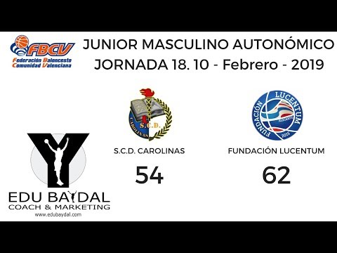 SOCIEDAD CULTURAL DEPORTIVA CAROLINAS - FUNDACIÓN LUCENTUM BALONCESTO ALICANTE. JUNIOR AUTONÓMICO