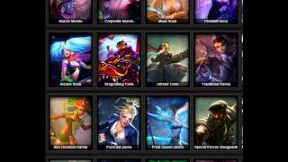 Selling 240 Skins League of legends Account + Complete Runes/Page + Complete Summoner icon