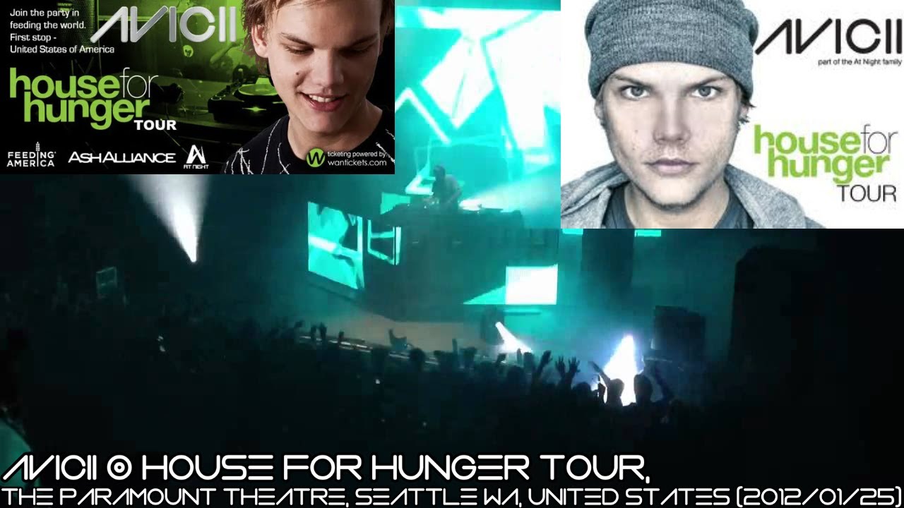 Avicii @ House For Hunger Tour, The Paramount Theatre, Seattle, WA, United States (2012/01/25)