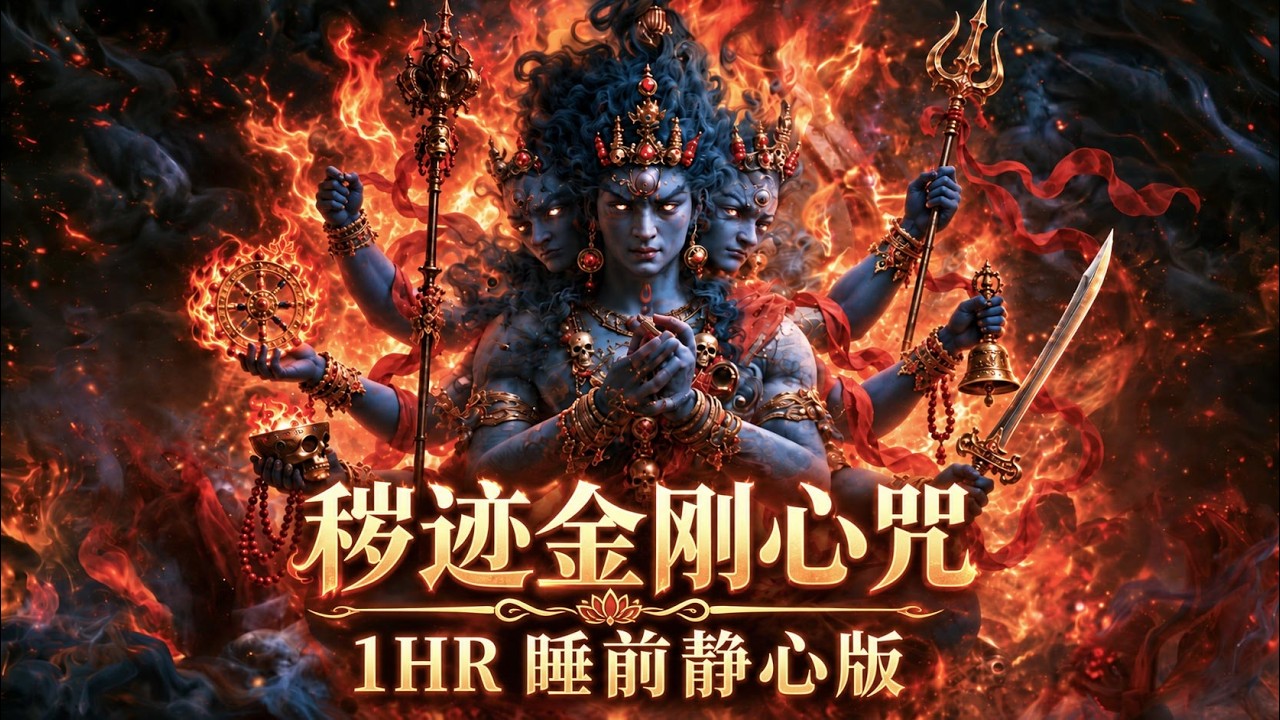 秽迹金刚咒 1HR 助眠版｜夜间冥想・静心放松・睡眠陪伴｜Uchusma Vajra Mantra 1HR for Sleep｜Calm Relaxation・Peaceful