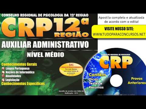 Apostila CRP-SC 12ª Regiao - Auxiliar Administrativo