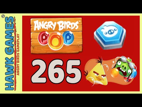 Angry Birds Stella POP Bubble Shooter Level 265 - Walkthrough, No Boosters