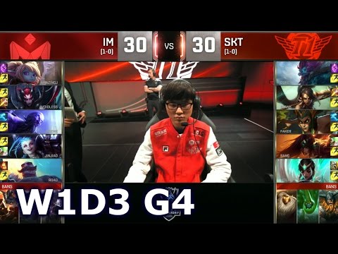 SKT vs IM - Worlds 2016 Week 1 Day 3 Group B | LoL S6 World Championship I May vs SK Telecom T1