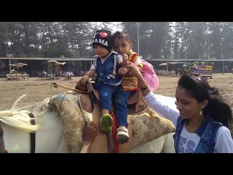 Arnu and gargesh on horse at jampore beach