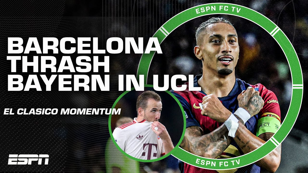 MOMENTUM BEFORE EL CLASICO 👀 FULL REACTION to Barcelona vs. Bayern Munich in UCL | ESPN FC