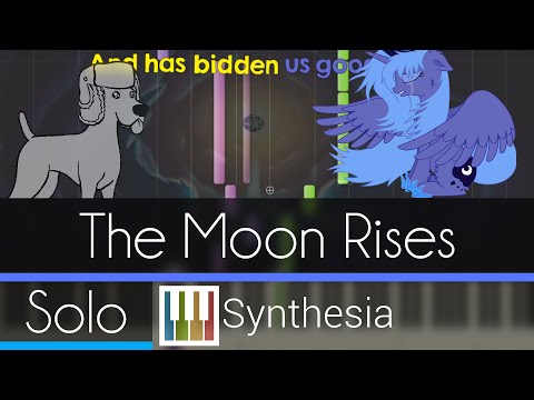 The Moon Rises - |SOLO PIANO TUTORIAL w/LYRICS| -- Synthesia HD