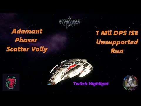 Star Trek Online Adamant Scatter Volley 1 Mil DPS ISE Run Twitch Highlight