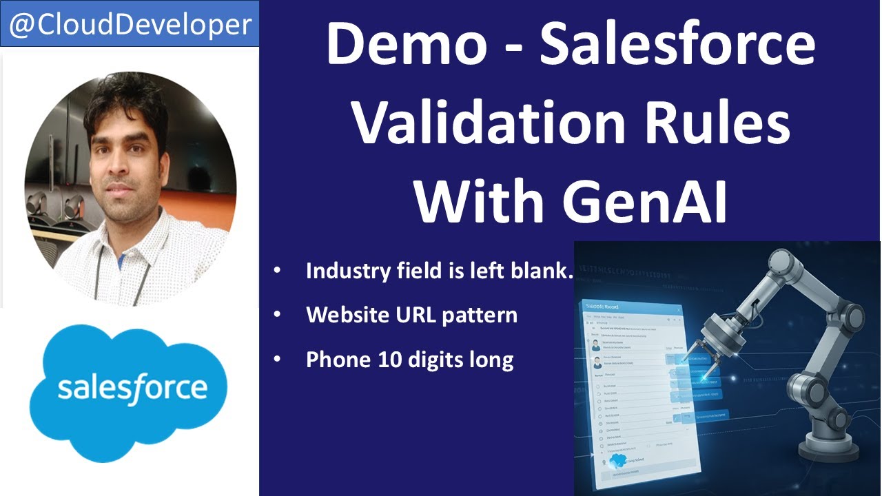 Salesforce Validation Rules with GenAI | Validation Rule Example in Salesforce | Salesforce Tutorial