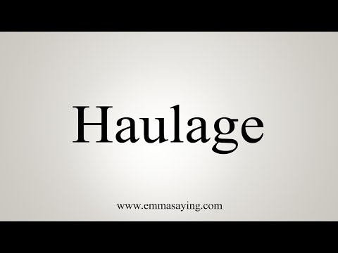 Part of a video titled How To Say Haulage - YouTube