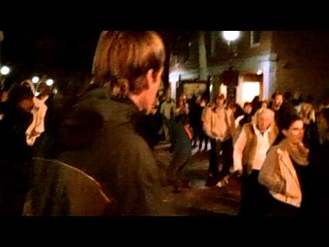 HALLOWEEN - Tony preaching in Salem, MA on Oct. 31, 2014 - crowd is becoming hostile