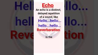 Echo and Reverberation #echo #ytshorts #shorts #viralvideo #trending ‎@ScienceEdustation 