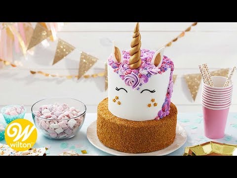 How to Make a Sparkling Tiered Unicorn Birthday Cake | Wilton