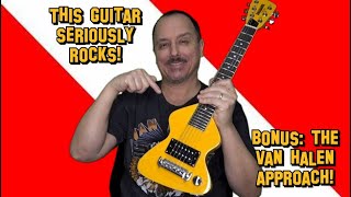 Video thumbnail for The COOLEST mini-guitar EVER!  Including the Van Halen way to use one! Chiquita Travel Guitar! by PDX Guitar Freak's Tabs & Lessons