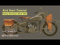 Harley Davidson WLA 1942 Kick Start Tutorial By SSB