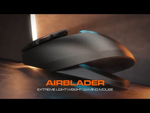 Optinė Žaidimų pelė Cougar Airblader 16000dpi, Juoda video