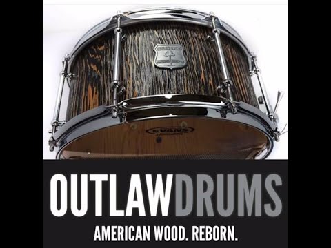 Outlaw Drums Douglas fir snare unboxing + testing