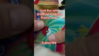 Gold Box with plastic Pokémon cards Unofficial #pokemon #masterballgr #pokemoncards #pokemontcg