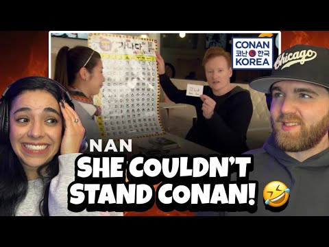 Conan Learns Korean And Makes It Weird  CONAN on TBS | SHE COULDNT STAND HIM! | First Time Reaction