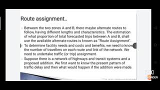MODULE 5- TRAFFIC ASSIGNMENT AND ITS TECHNIQUES