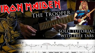 Iron Maiden - The Trooper Dave Murray's solo lesson (with tablatures and backing tracks)