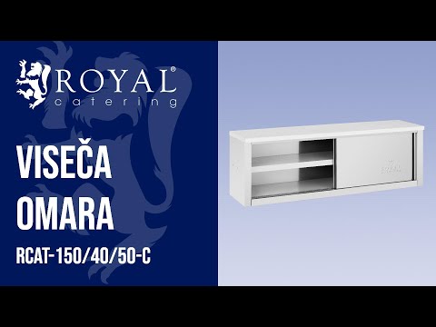 videoposnetek - Viseča omara - 1500 x 400 x 500 mm - nosilnost 75 kg na polico - Royal Catering