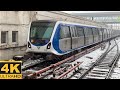 4K 60fps Bucharest Metro CAF And BOMBARDIER Trains At Berceni Station On M2 Line Winter Edition