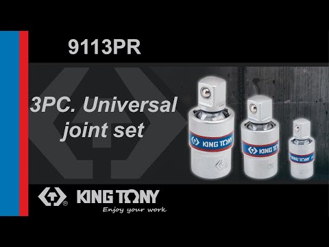 KING TONY-9113PR 3 PC. Universal Joint Set