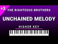 Unchained Melody Higher Key Piano Karaoke The Righteous Brothers