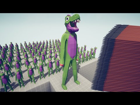100x TYRANNOSAURUS REX + GIANT vs EVERY GOD | Totally Accurate Battle Simulator TABS