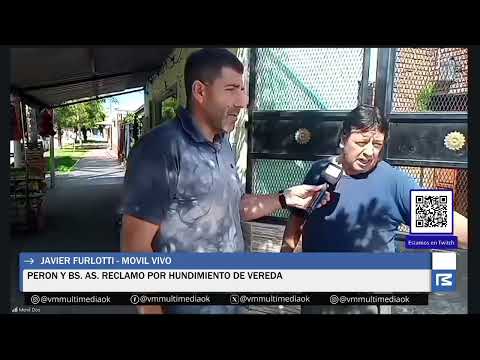 MOVÍL: CALLE AV.PRESIDENTE PERON Y BUENOS AIRES - VECINOS RECLAMAN POR HUNDIMIENTO DE VEREDA